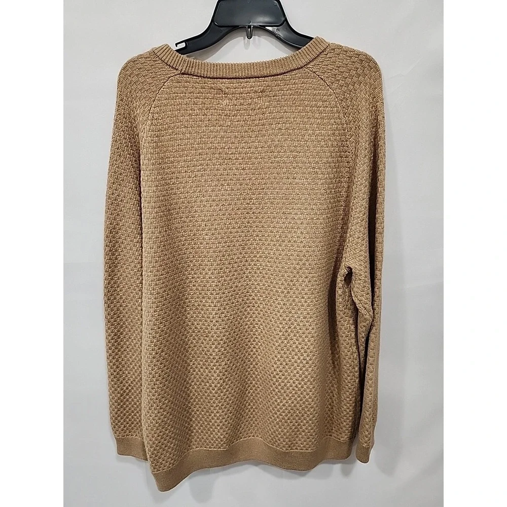 Mizzen+Main NWT Hillcrest Crewneck Sweater‎ Mens XXL Beige Cotton/Wool Blend New